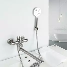 Смеситель для ванны, Frap, с картриджем, нержавеющая сталь, F22801