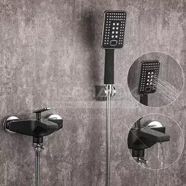 Смеситель для ванны, Frap, короткий излив, с картриджем, черный, F3257