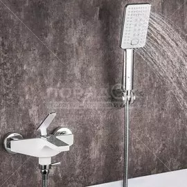 Смеситель для ванны, Frap, короткий излив, с картриджем, белый, F3258