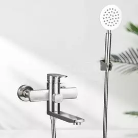 Смеситель для ванны, Frap, короткий излив, с картриджем, нержавеющая сталь, F32805