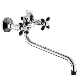 Смеситель для ванны, Эверест, с кран-буксой, черный, B22-071F