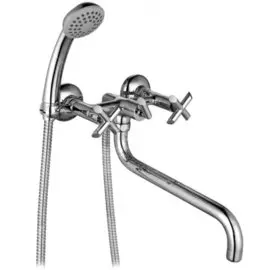 Смеситель для ванны, Lemark, Practica, с кран-буксой, хром, LM7551C