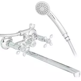 Смеситель для ванны, Lemark, Vista, с кран-буксой, хром, LM7651C