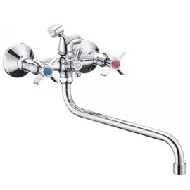 Смеситель для ванны, РМС, с кран-буксой, хром, SL118-143