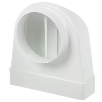 Соединитель ABS пластик, комбинированный, угловой плоского канала с круглым, Event, 60204СК125ФП