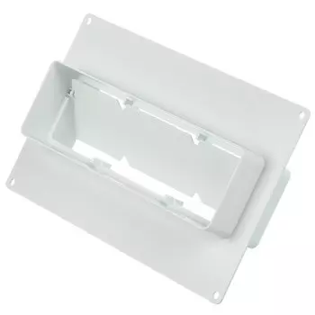 Соединитель ABS пластик, прямоугольный, обратный клапан, плоский с настенной пластиной и обратным клапаном, Event, 60204СКПОН