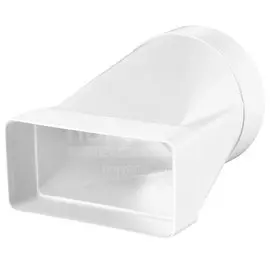 Соединитель вентиляционный пластик, установочный диаметр 100 мм, плоский + круглый, диаметр 120 мм, 60 мм, Event, 60120СП100КП