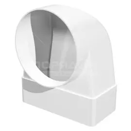 Уголок вентиляционный пластик, установочный диаметр 100 мм, плоский + круглый, диаметр 120 мм, 60 мм, ERA, 612СК10КП