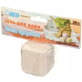Соляная плитка 200 г, с Крымской солью, OBSI, Ионы здоровья, 130260