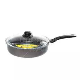 Сотейник алюминий, 24 см, антипригарное покрытие, Scovo, Discovery, СД-018, с крышкой, съемная ручка