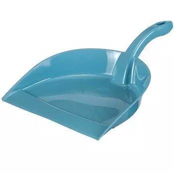 Совок для мусора, пластик, 23х31х5 см, пластиковая ручка, серо-голубой, Idea, Идеал, М 5190