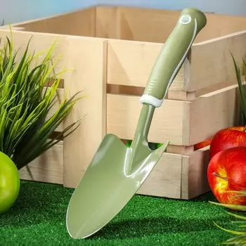 Совок посадочный широкий, 85х375 мм, сталь, рукоятка резина, Worth, T506B01