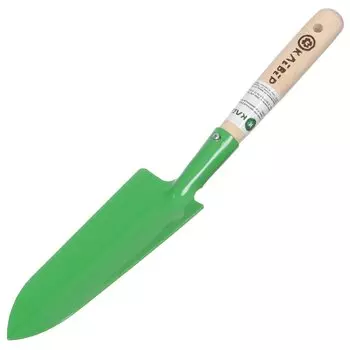 Совок посадочный узкий, сталь, рукоятка дерево, 1.5 мм, Клевер, СПУ УТ-00003085