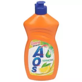 Средство для мытья посуды AOS, Лимон, 450 мл