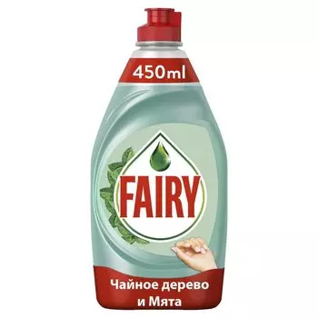 Средство для мытья посуды Fairy, Нежные руки Чайное дерево и мята, 450 мл