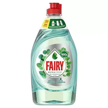 Средство для мытья посуды Fairy, Pure &amp; Clean Мята и Эвкалипт, 450 мл