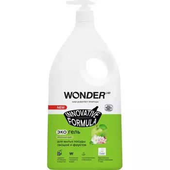 Средство для мытья посуды, овощей и фруктов Wonder Lab, Яблочный цвет, 1 л