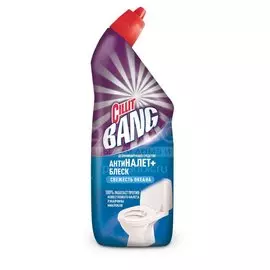 Средство для унитаза Cillit Bang, Анти - налет + Блеск, Свежесть океана, гель, 750 мл, дезинфицирующее, 8149771