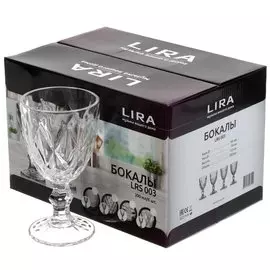 Ст Набор Бокал д/вина, Lira, 300мл, 6шт, гравировка 1, LRS 003-1