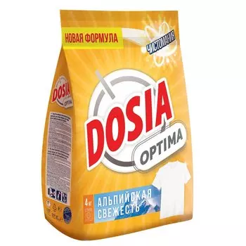 Стиральный порошок Dosia, 4 кг, автомат, для белого белья, Optima Альпийская свежесть