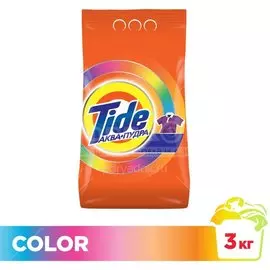 Стиральный порошок Tide, 3 кг, автомат, для цветного белья, Color