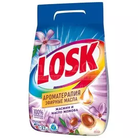Стиральный порошок Losk, 2.7 кг, автомат, Арома Жасмин и масло Жожоба