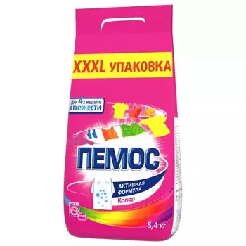 Стиральный порошок Пемос, 5.4 кг, автомат, для цветного белья, Color