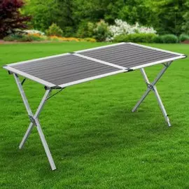 Стол складной алюминий, прямоугольный, 140х80х70 см, серый, Green Days, RS-401M-140