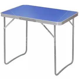 Стол складной металл, прямоугольный, 70х50х60 см, столешница МДФ, синий, Green Days