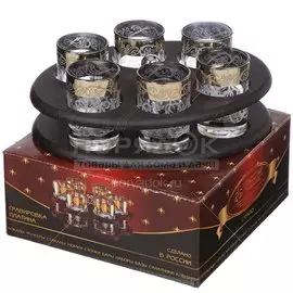 Стопка стекло, 50 мл, 6 шт, с баром, Гусь-Хрустальный Стекольный Завод, Вдохновение, B_O_GN2_22