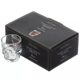 Стопка стекло, 50 мл, 6 шт, Briverre, Череп, BR2013