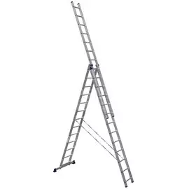 Лестница 3 секции, 13 ступеней, алюминий, 8.7 м, 150 кг, Alumet, 5313