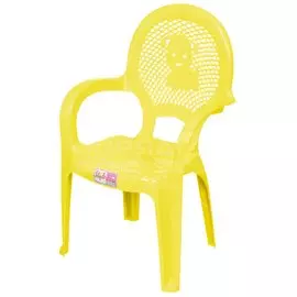 Стульчик детский пластик, DDStyle, Дюна, 36х33 см, желтый, 06206