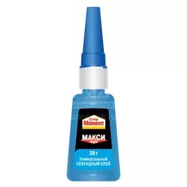 Клей Момент, водостойкий, однокомпонентный, 20 г, 1256317, Супер Макси