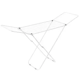 Сушилка для белья напольная, 16 м, 180х50х105 см, складная, 15 кг, с пластиковыми частями, бело-серая, Aqwin, VPF35