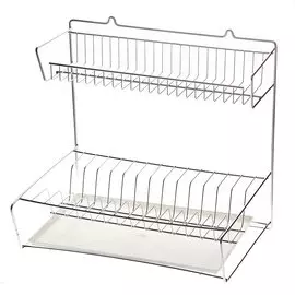 Сушилка для посуды, с поддоном, 29х41х39.5 см, оцинкованная, Юнитрейд, тнп-1.1