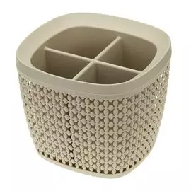 Сушилка для столовых приборов, пластик, 17х14 см, латте, Idea, Пирула, М 1168