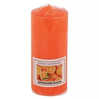 Свеча ароматическая, 12х5 см, столбик, Kukina Raffinata, Марокканский апельсин, 500037