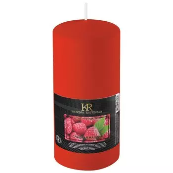 Свеча ароматическая, 9х4 см, цилиндр, Kukina Raffinata, Сладкая малина, 400398