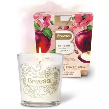 Свеча ароматическая, в стакане, Breesal, Настроение праздника, BSAS0003