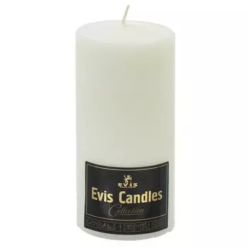 Свеча декоративная, 15х7 см, цилиндр, белая, Evis, 13 8170 01 00