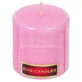 Свеча декоративная, 5х5 см, цилиндр, розовая, 1381631100