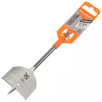 Сверло по дереву, Rennbohr, диаметр 55х152 мм, перовое, шестигранник, 659155