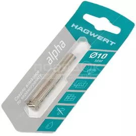 Сверло алмазное по керамограниту, Rennbohr, Alpha, диаметр 10 мм, 676210