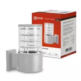 Светильник In Home, CITY НБУ ART-1хA60-GR, уличный, алюминий, 10х19 см, 1-стор, под лампу 1хA60, серый