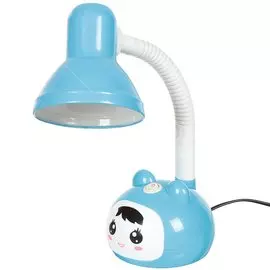 Светильник настольный на подставке, E27, 40 Вт, детский, белый, абажур синий, SPE16941-01-603/3
