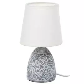 Светильник настольный E14, серый, абажур белый, RL-TL013