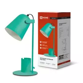 Светильник настольный с органайзером, E27, 40 Вт, зеленый, абажур зеленый, In Home, СНО 16З, 4690612035918