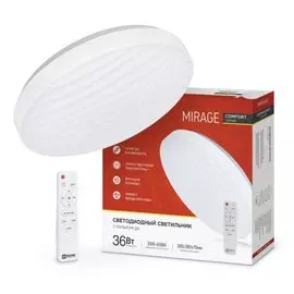 Светильник светодиодный In Home, Comfort Mirage, 36 Вт, 3000-6500 К, 2900 Лм, IP40, 29х7 см, с диммером, 4690612025278
