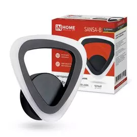Светильник светодиодный, In Home, Elegant Sansa-15B Step Color, 15 Вт, 3000-6500 К, 1050 Лм, IP40, 19.5х18.5х4.5 см, 230 В, черный, 4690612035314